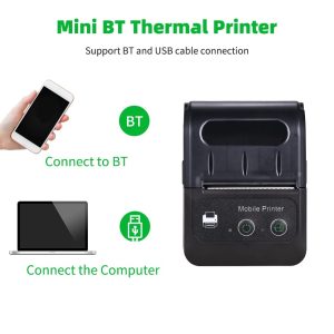 Alternative view of Thermal Receipt Printer Portable POS, Black